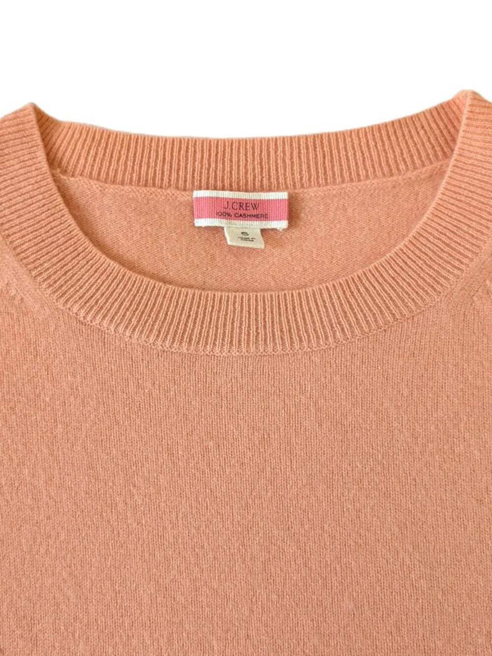 J.Crew 100% Cashmere Sweater Women’s Small Peach Crewneck Long Sleeve Soft